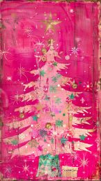 Download 4K Vintage Pink Christmas Mobile Wallpapers