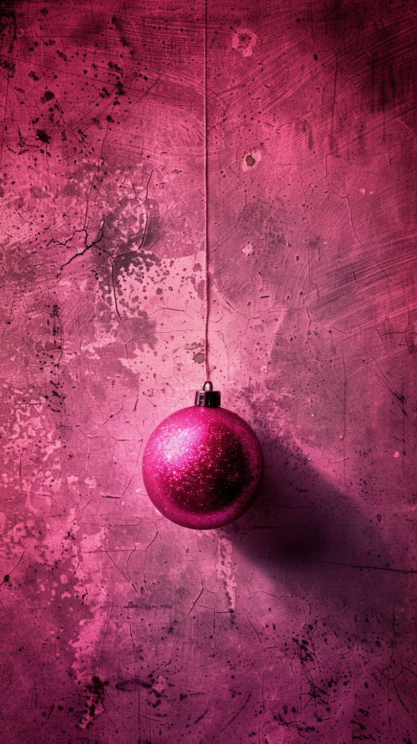 Stunning 8K Vintage Pink Christmas Wallpaper for Phone