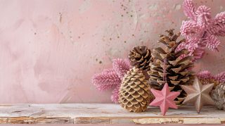 Ultra HD Vintage Pink Christmas Wallpaper