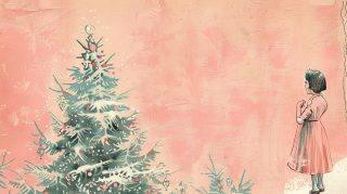 Beautiful Vintage Pink Christmas Wallpaper