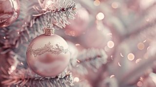 Stunning 8K Vintage Pink Christmas Wallpaper