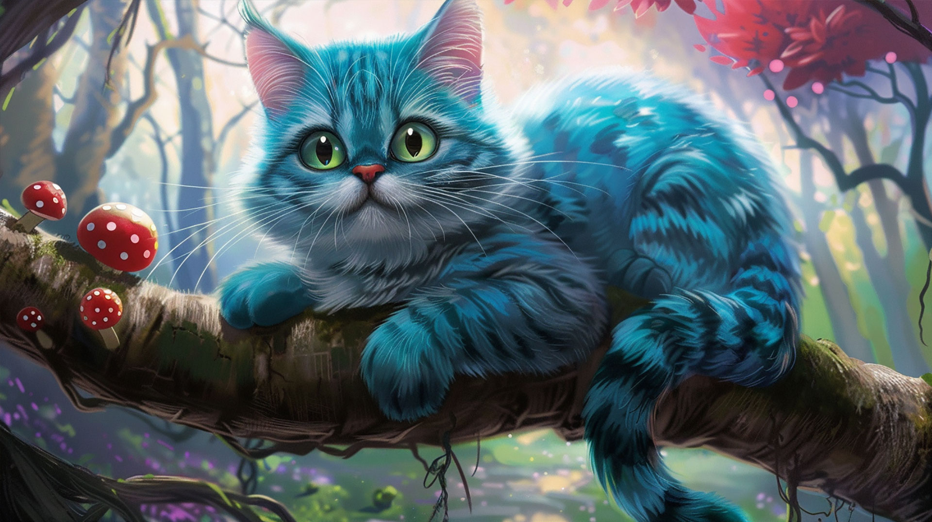 Mysterious Cheshire Cat Desktop Image