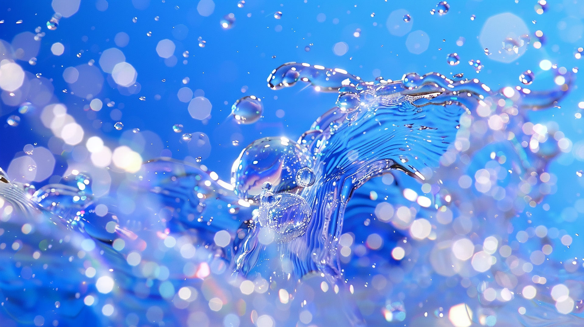 Digital Water Aesthetic Wallpaper: Tranquil Desktop Wallpaper