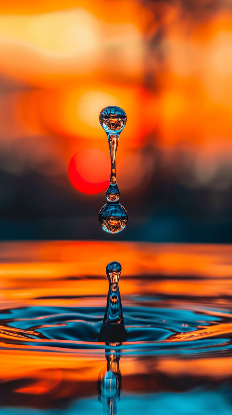 OnePlus Water Drop Wallpaper: Mobile Droplet Delight