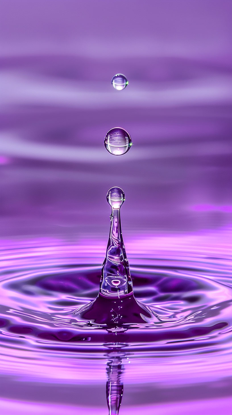 iPhone Water Drop Wallpaper: Serene Mobile Elegance