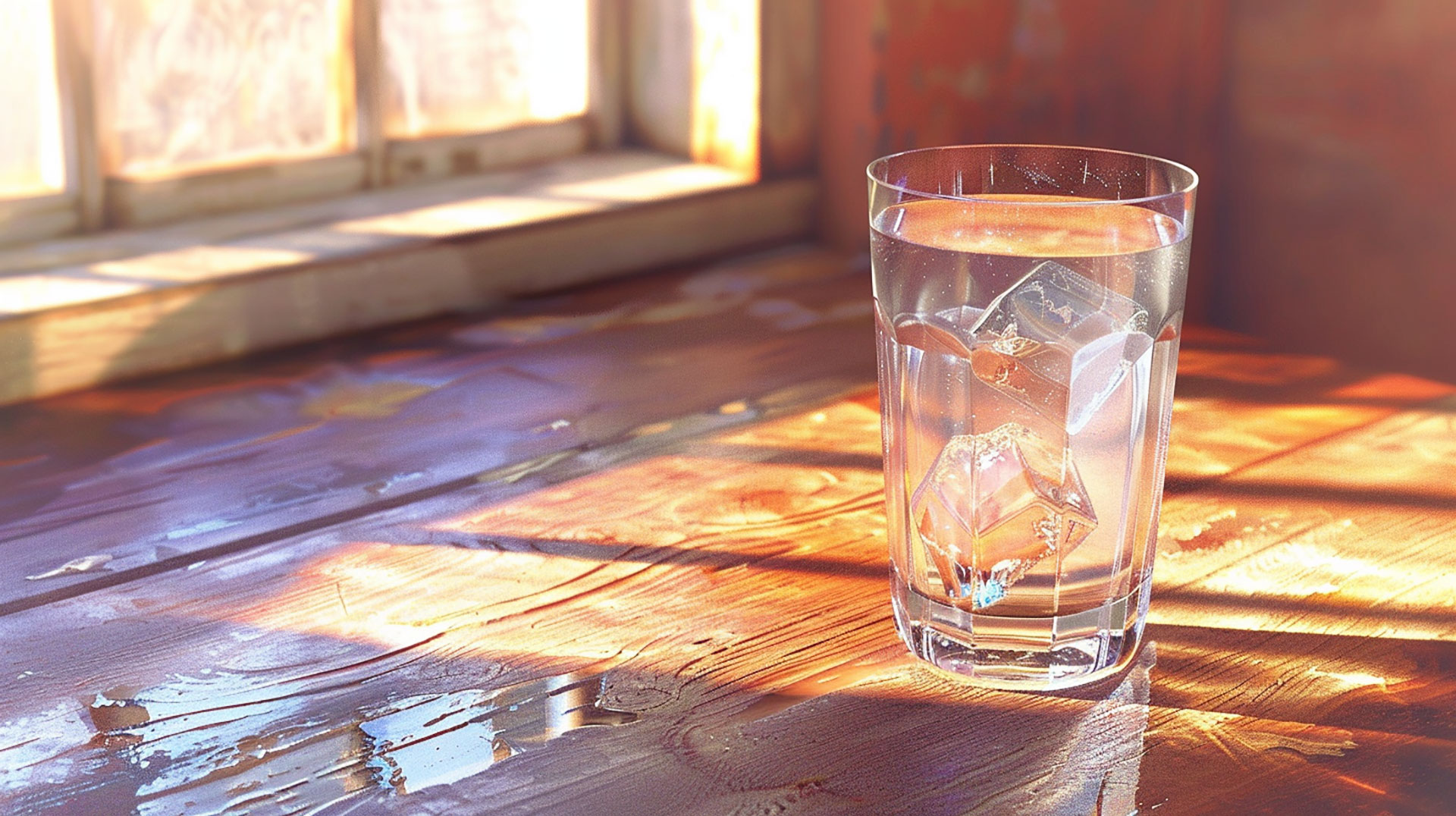 HD Water Glass Image: Refreshing Desktop Background