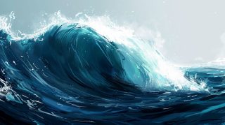 Dynamic Water AI Image: Vibrant Desktop Wallpaper