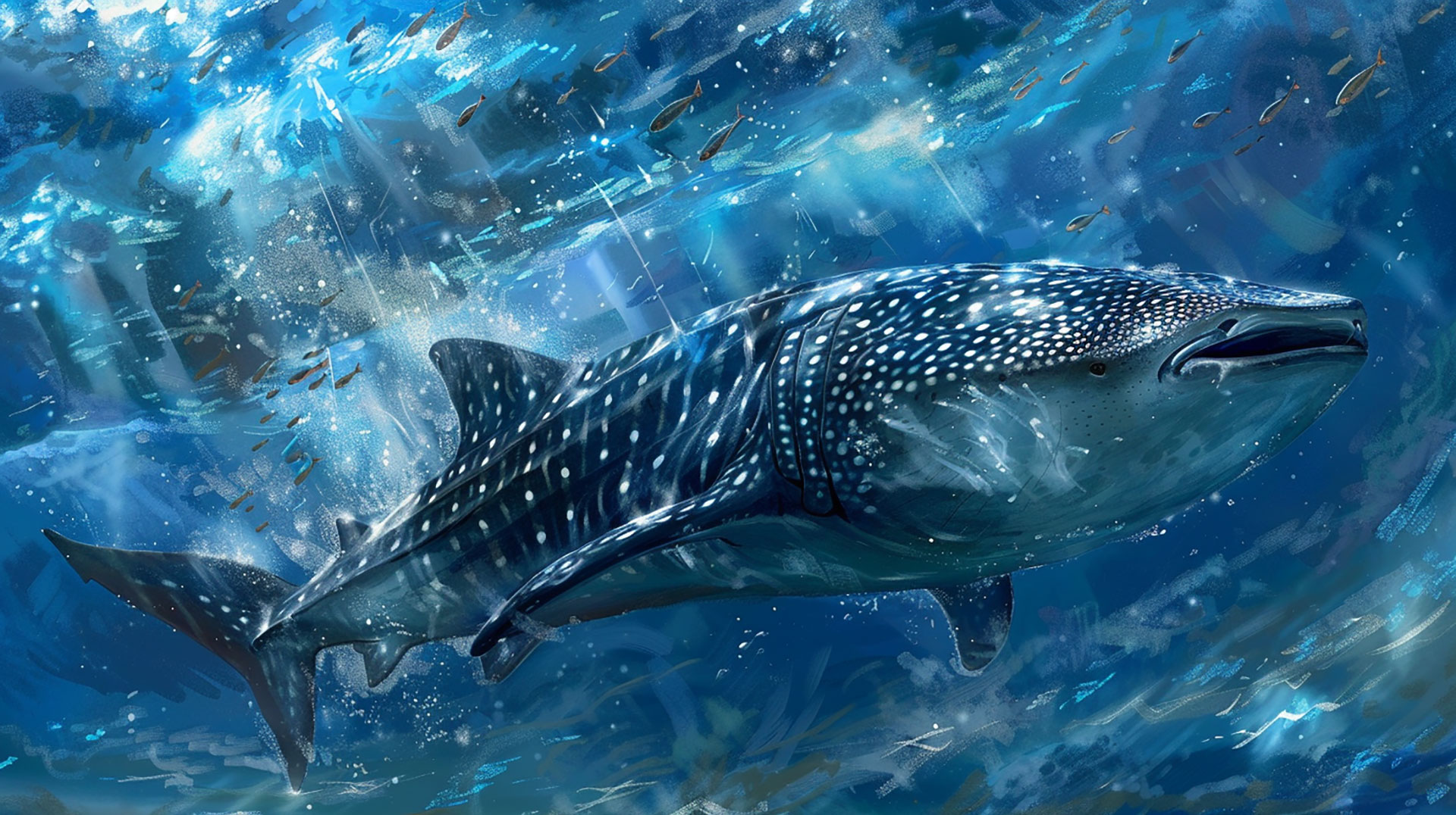 Gentle Giant: Whale Shark AI Wallpaper