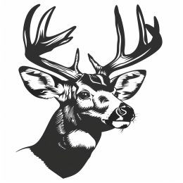 High-Quality Whitetail Deer Emblem for Hunting Gear