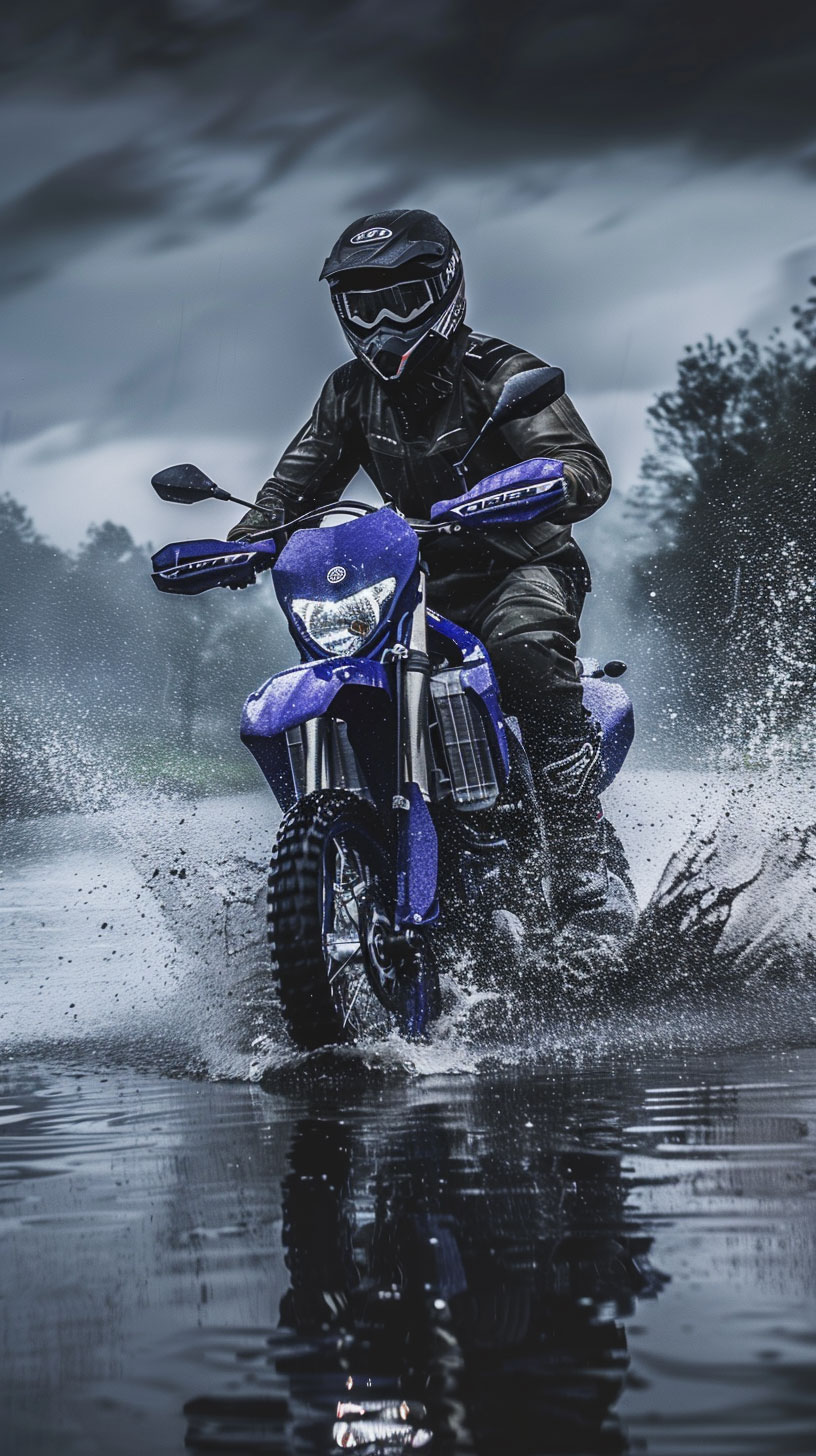 Dynamic Yamaha Dirt Bike Wallpaper for Huawei Phones