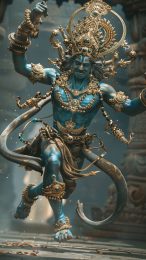 Lord Krishna in 3D Art: Smartphone Background