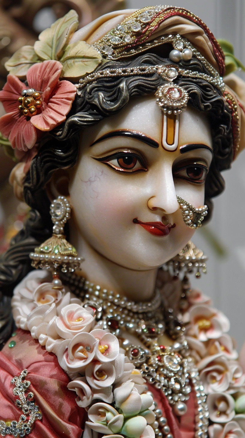 Lord Krishna 3D Illustration: Smartphone Wallpaper