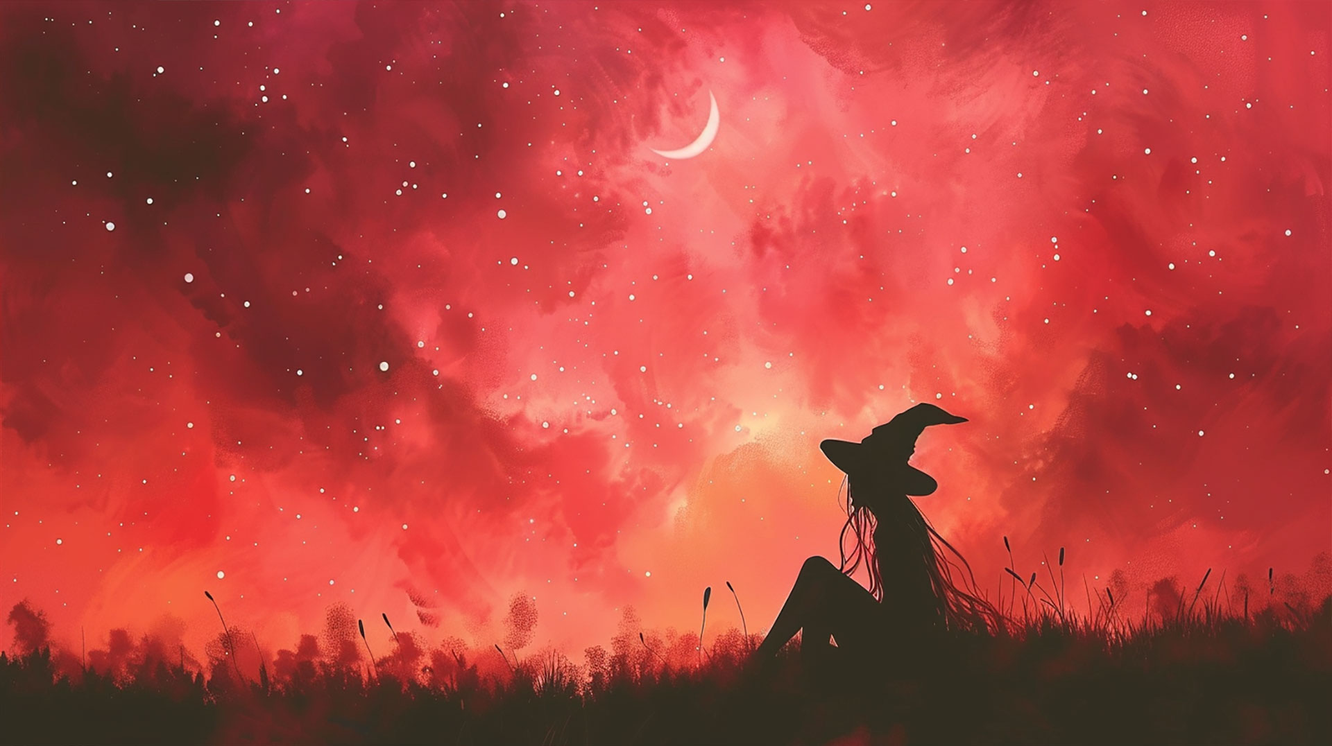 Pastel Aesthetic Witch Halloween Desktop Backgrounds