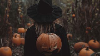 Bohemian Aesthetic Witch Halloween Desktop Wallpaper