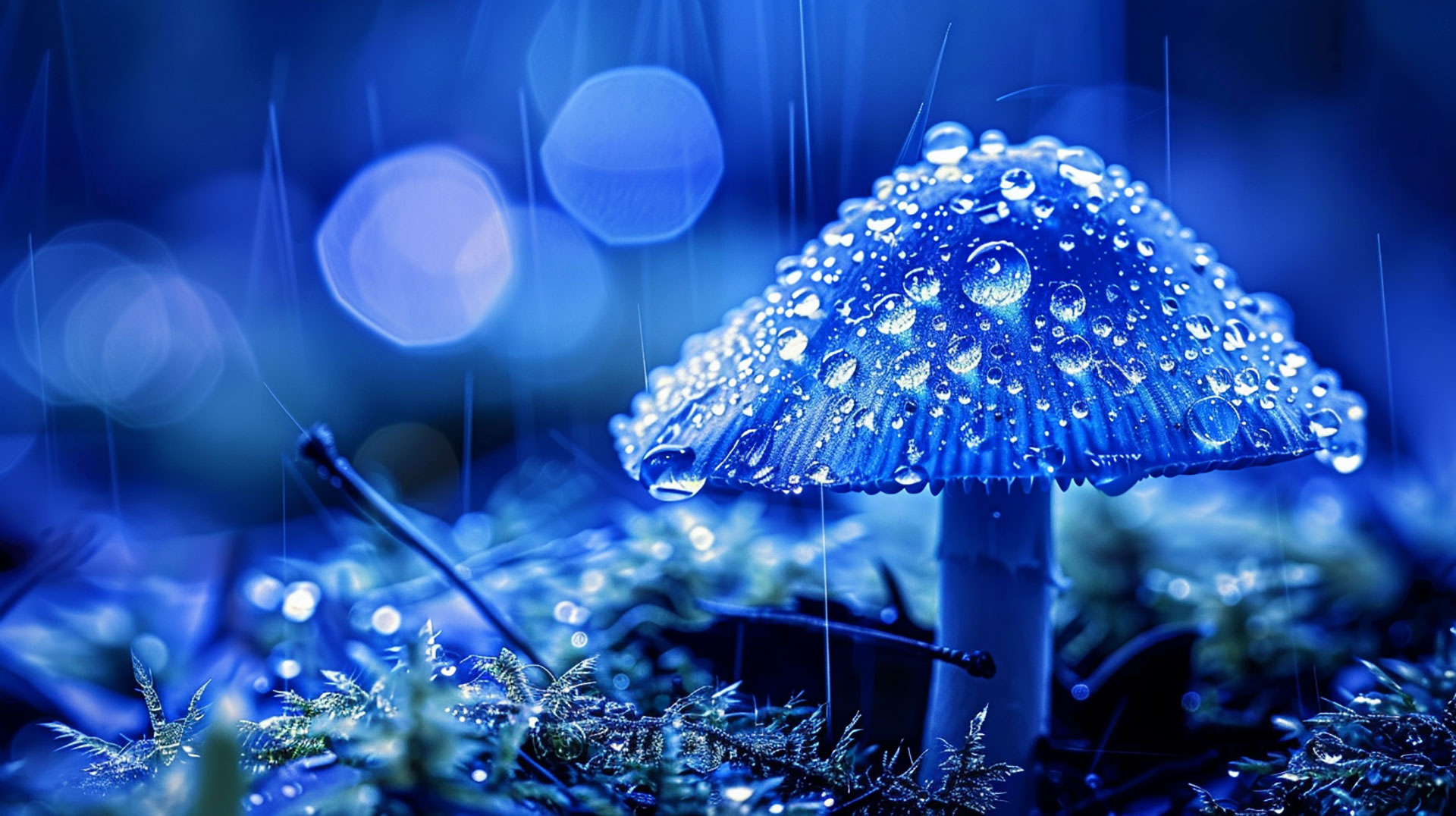 Blue Mushroom HD Wallpaper for Desktop