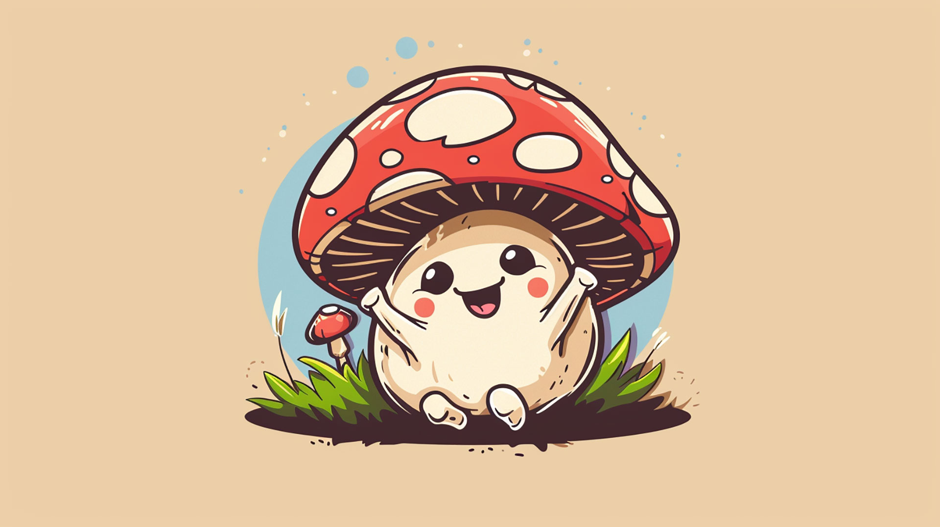 Whimsical Kawaii Mushroom Wallpaper