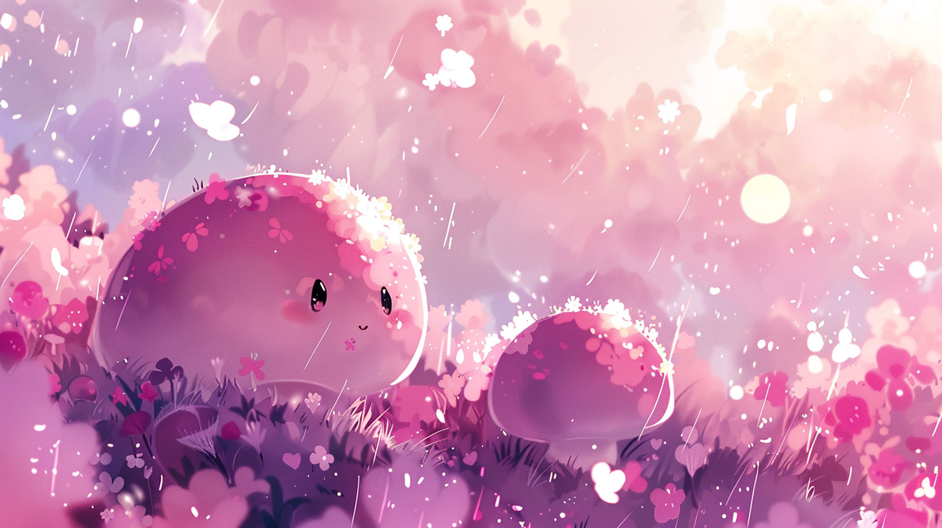 Adorable Kawaii Mushroom 4K Background