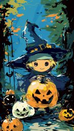 Sweet and Spooky Cute Witchy Halloween Wallpapers