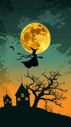 Charming Cute Witchy Halloween Mobile Wallpapers