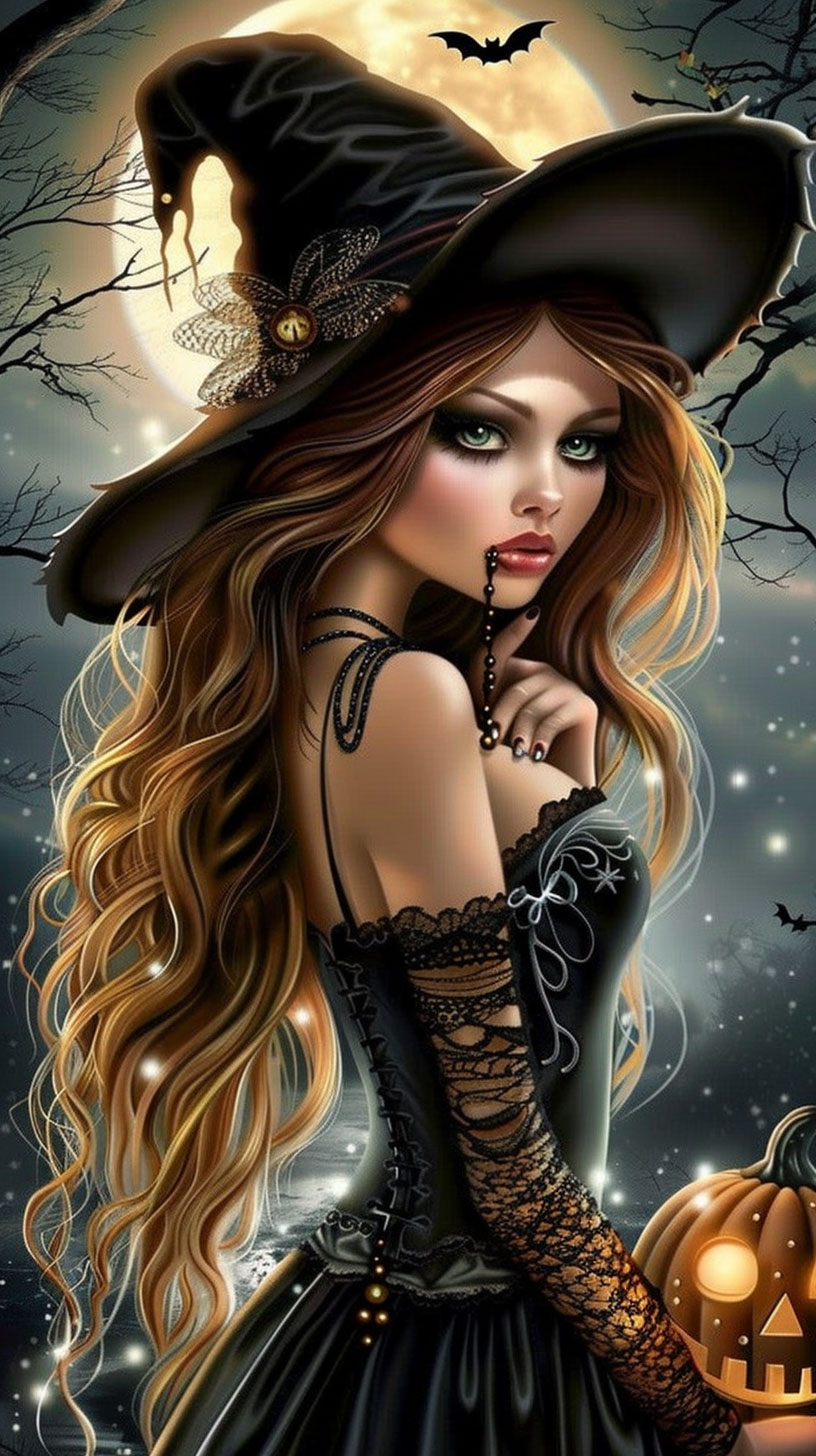 Magical Cute Witchy Halloween Wallpapers for Mobile