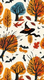 Playful Cute Witchy Halloween Wallpapers