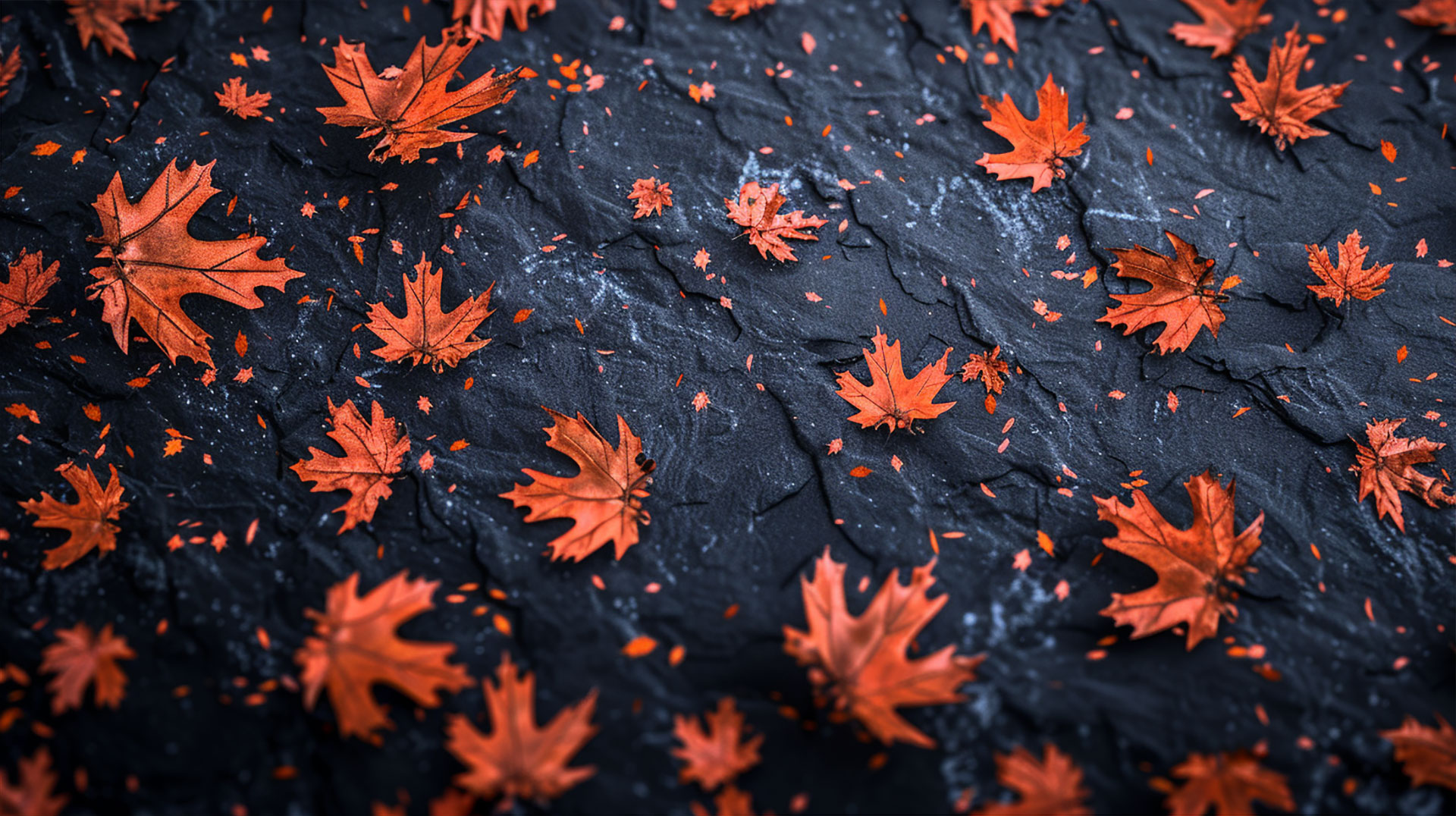 Golden Falling Leaves Desktop Background