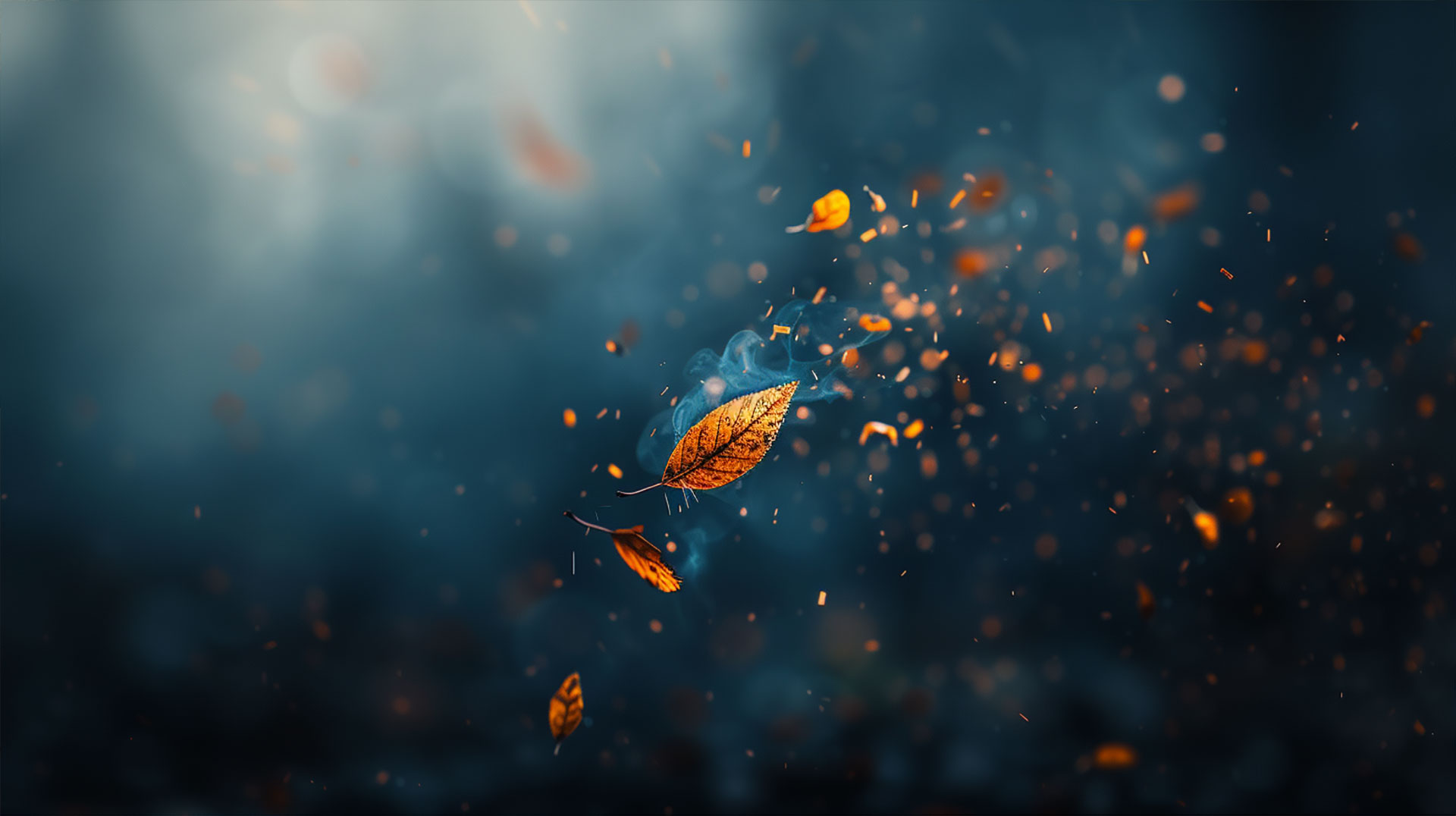 Tranquil Falling Leaves Wallpaper