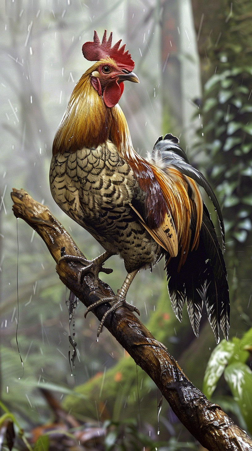 High-definition fighting rooster wallpaper for iPhone