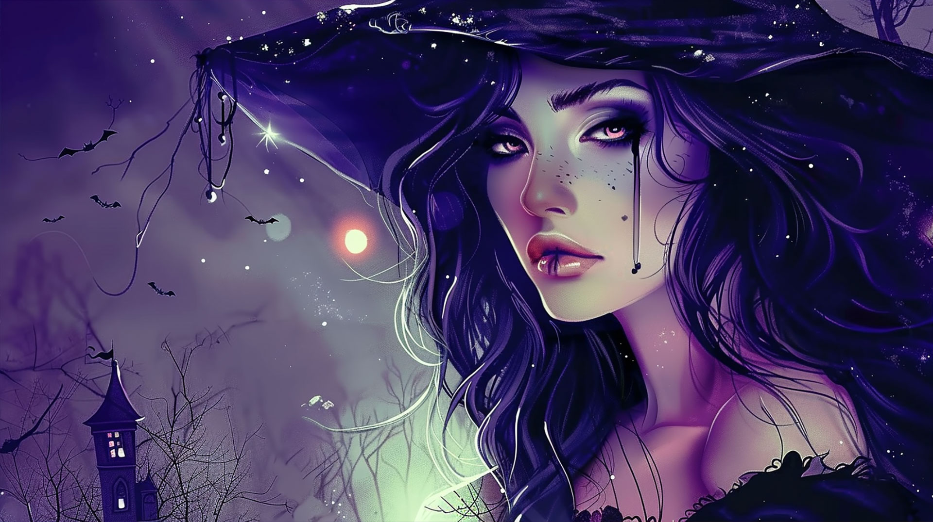 Gothic Halloween Witch Desktop Images