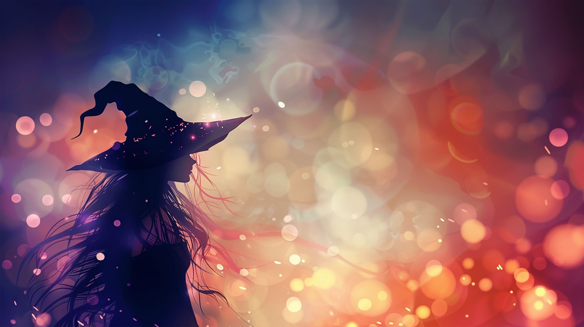 Mysterious Halloween Witch Desktop Backgrounds