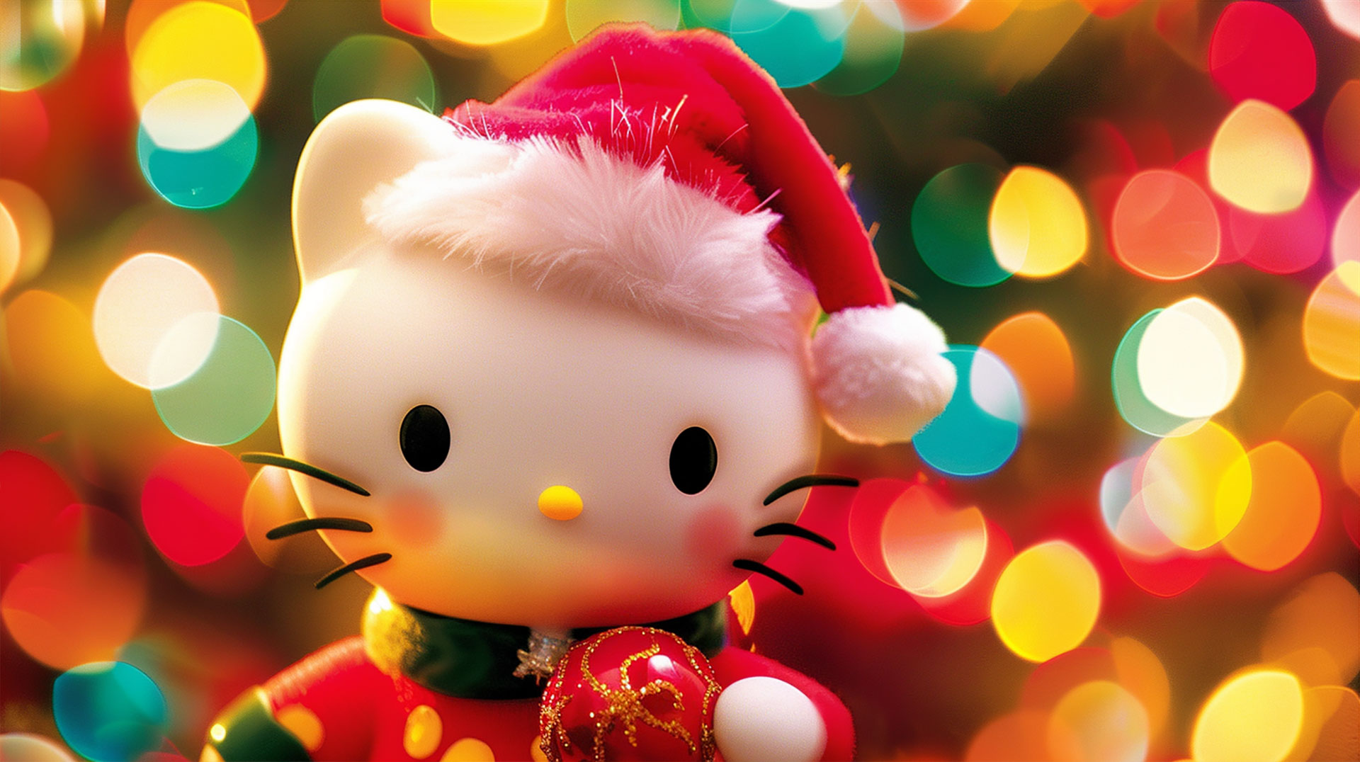 High-Definition Hello Kitty Christmas Desktop Backgrounds