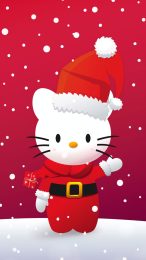 High-Resolution Hello Kitty Christmas Wallpaper for iPhone