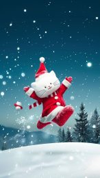 4K Hello Kitty Christmas iPhone Wallpaper