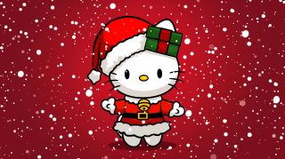 Hello Kitty Merry Christmas AI Wallpapers in 1920x1080