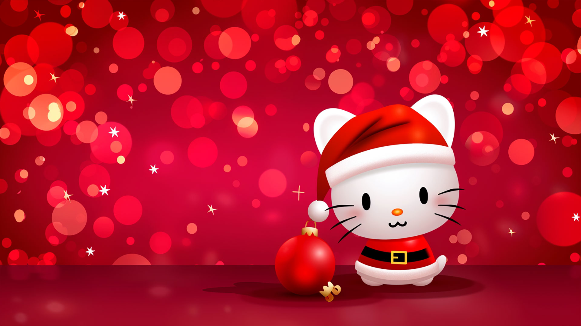 Festive Hello Kitty Merry Christmas Wallpaper in 16:9