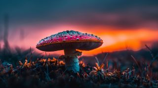 Cute Mushroom Aesthetic 16:9 Laptop Wallpaper