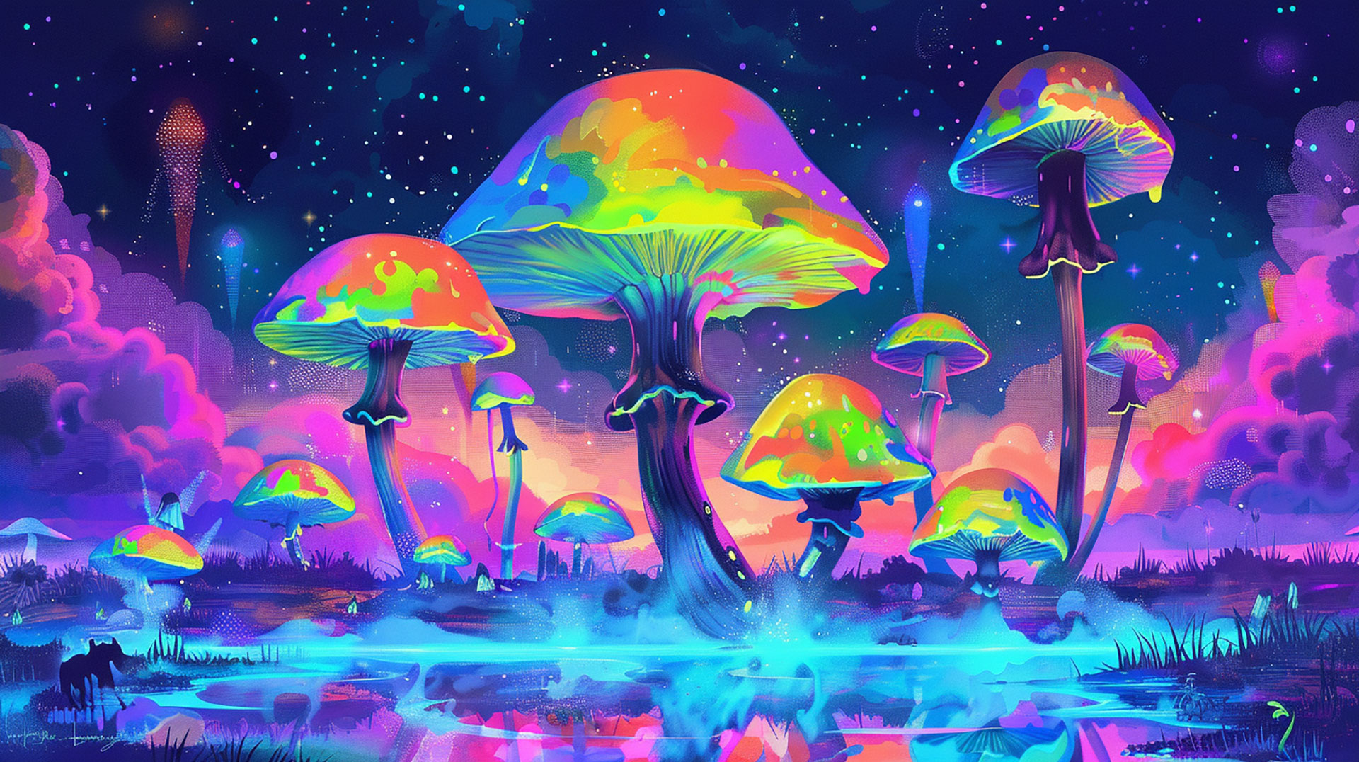 Artistic Mushroom Aesthetic 4K Laptop Background