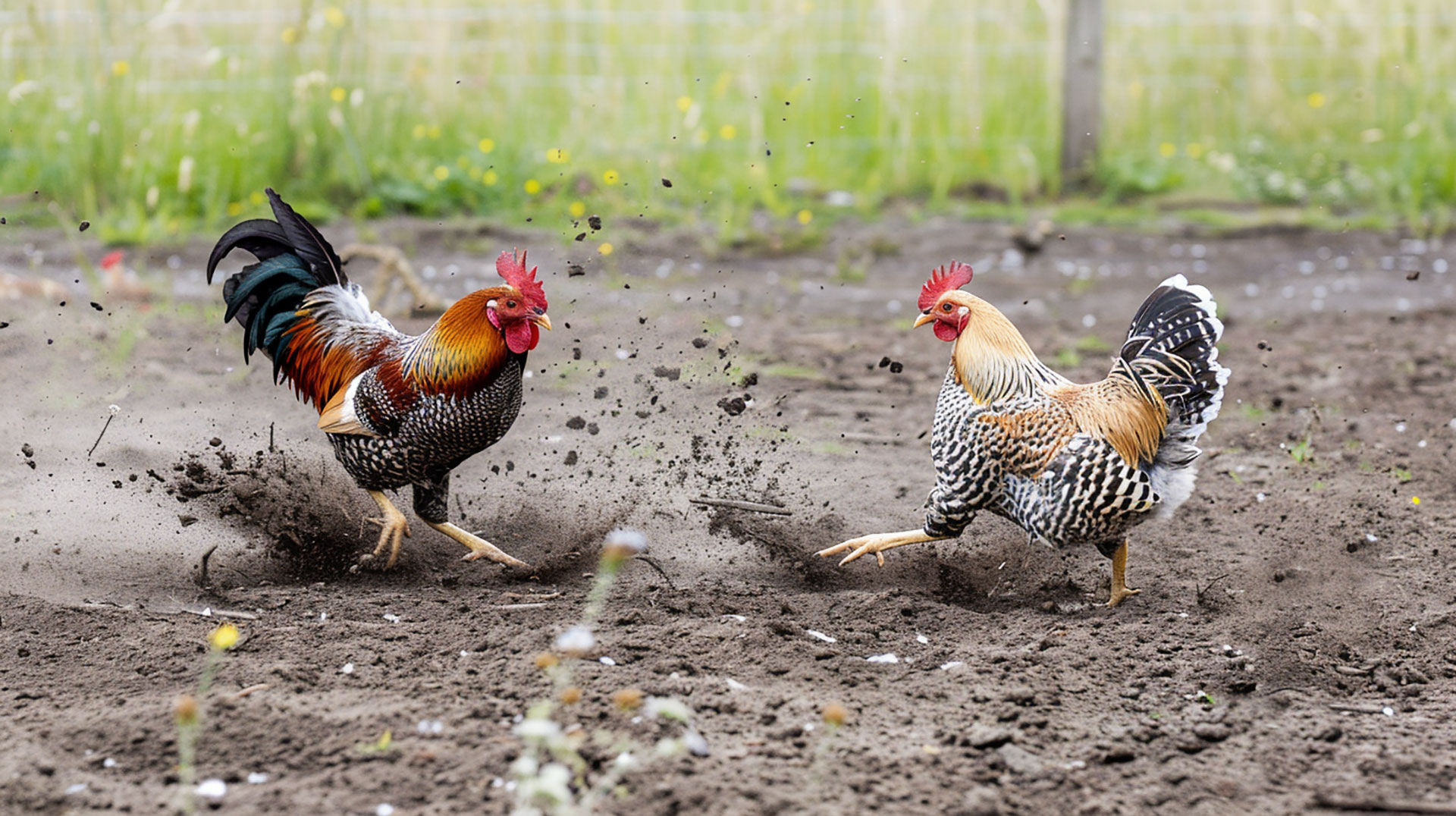 Royalty-free HD rooster fight photos for download