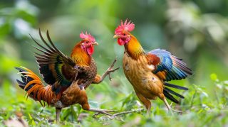 Free 8K rooster fight royalty-free photos