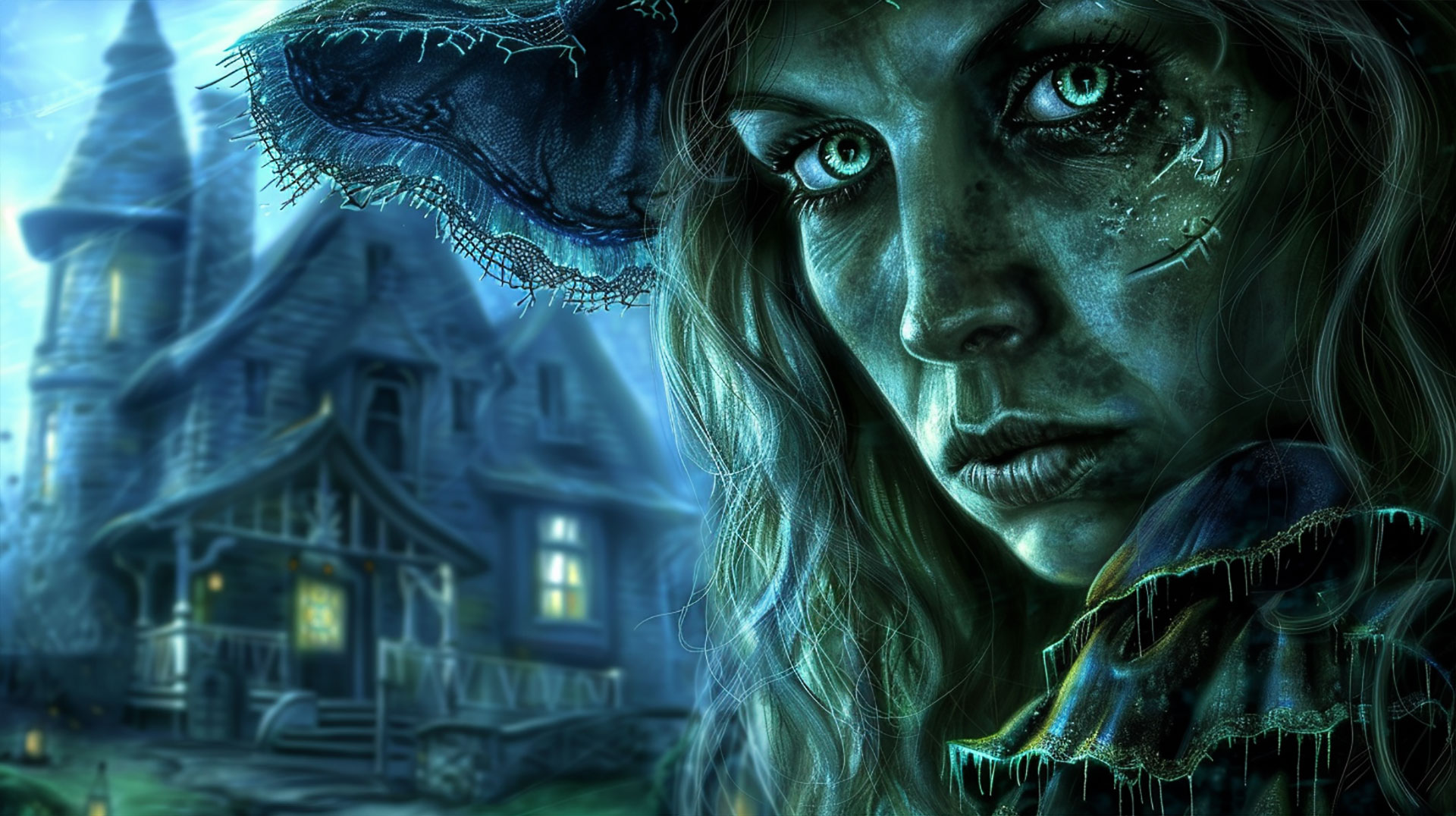 Dark and Menacing Scary Halloween Witch HD Wallpapers