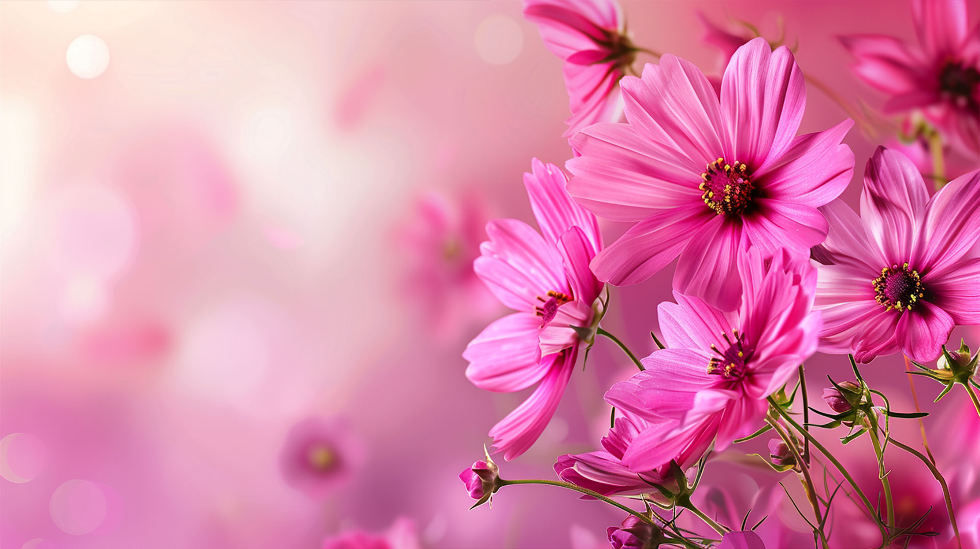 Pastel Pink Flower Background Wallpaper