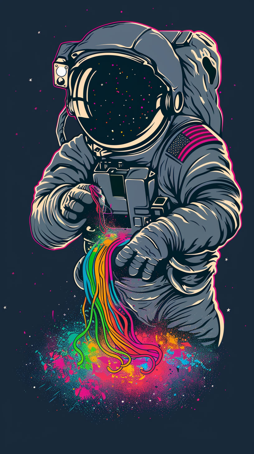 Astounding Astronaut Mobile Wallpaper for Samsung and iPhone