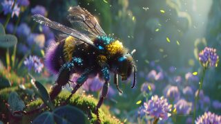 AI Wallpaper Design: Stunning Bee Patterns in 4K