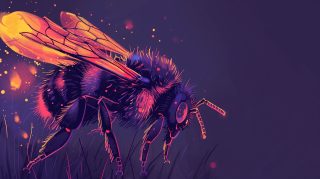 Vibrant Bee Close-Ups: Free HD Background Images