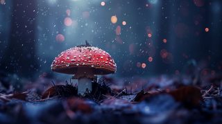 Cute Mushroom 16:9 Ultra HD Wallpaper