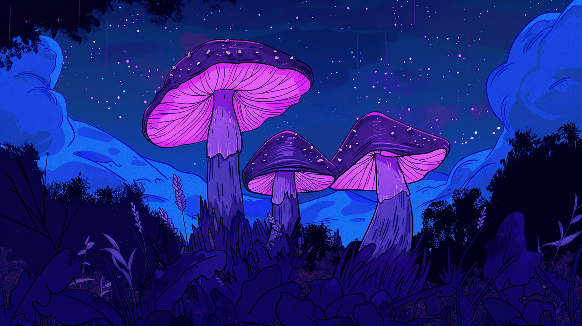 Whimsical Aesthetic Mushroom Wallpaper