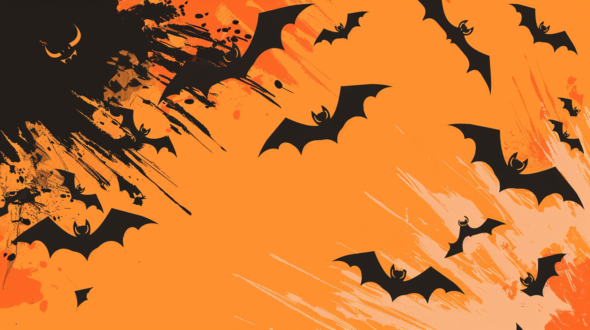 Moonlit Bat Haven: Aesthetic Halloween Desktop Wallpaper