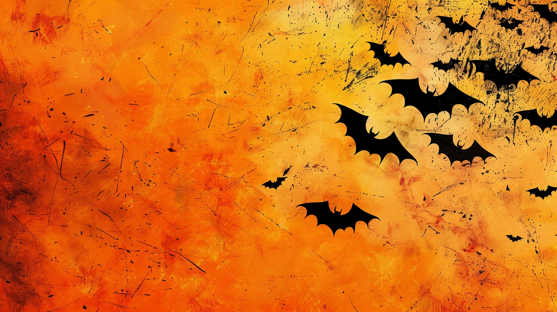 Whimsical Bat Flight: Cute Halloween Desktop Wallpaper