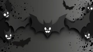 Moonlit Bat Colony: Aesthetic Halloween Desktop Scene