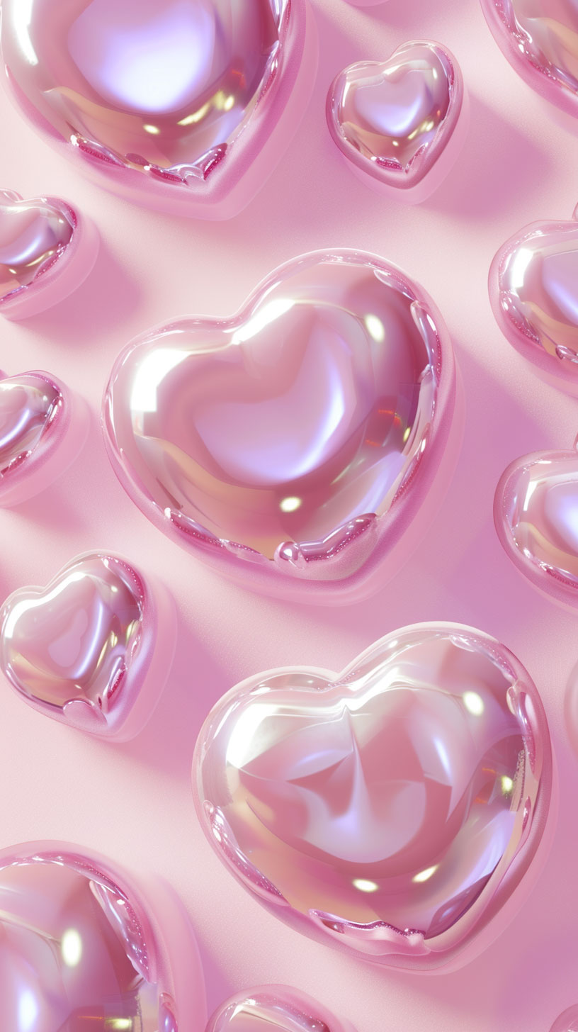 Abstract Pink Valentine's Day Mobile Wallpaper